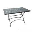 Mesa de ripas retângulo dobrável de metal de 120 * 80 cm